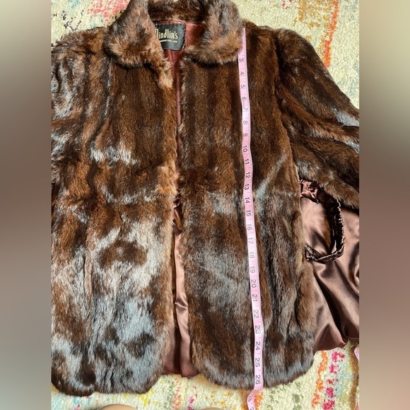 Vintage RARE Mindlin’s Auburn Mink Fur Bat Wing Cape Coat - Picture 7 of 10